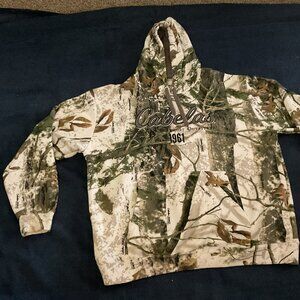 Vintage Cabela's Snow Camo Zonz Woodlands Men's 3XL Hooded Sweatshirt